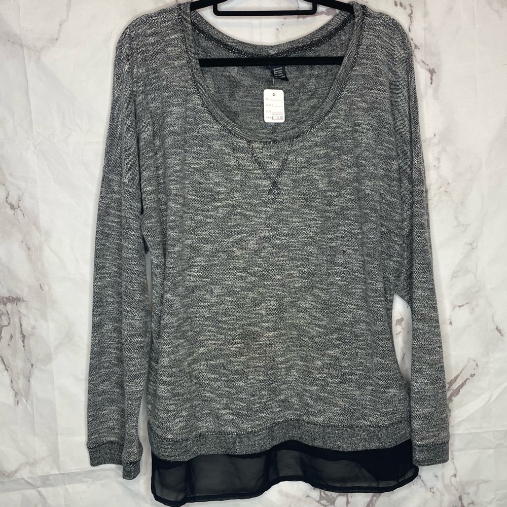 Grey sweater top